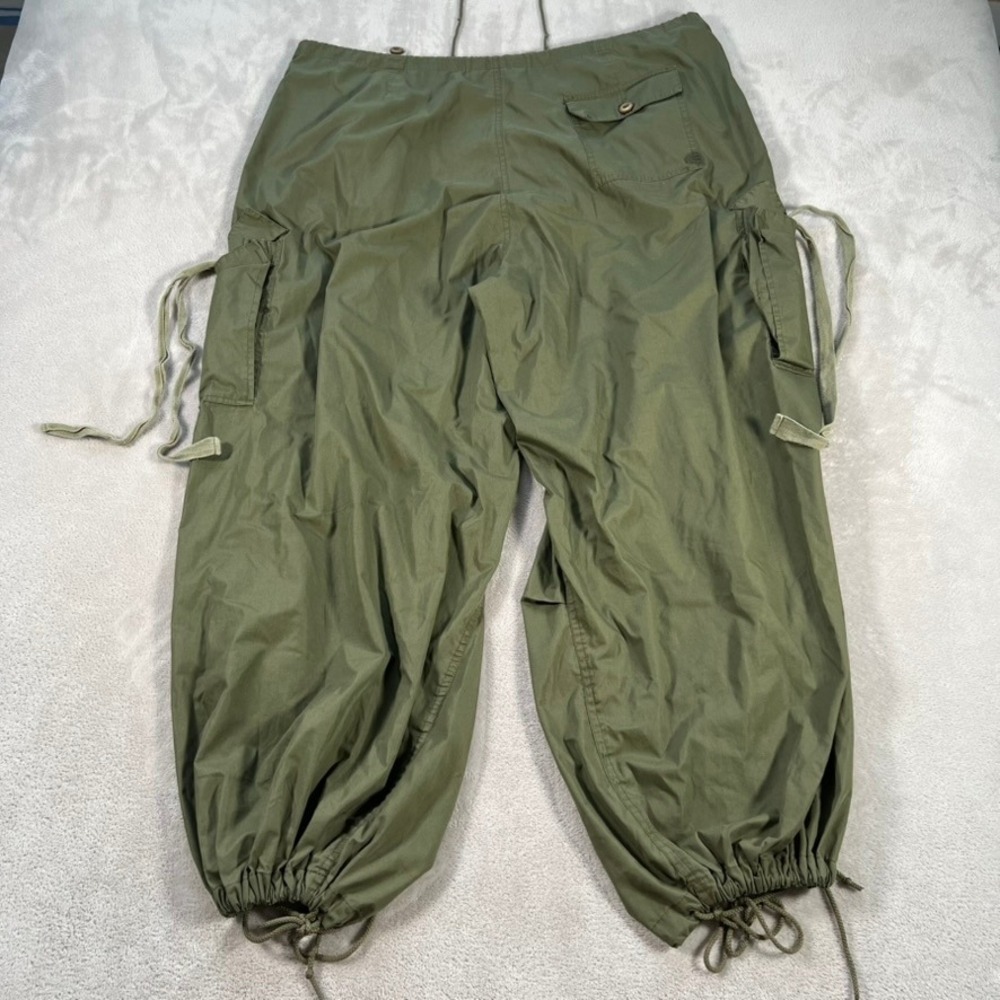 Vintage 90s UFO Parachute Cargo Pants Men's Size XL Green Baggy Rave Grunge Y2K - Picture 2 of 16